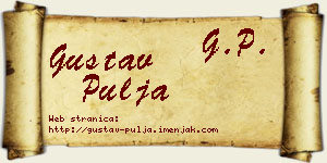 Gustav Pulja vizit kartica